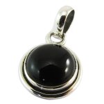 Les trsors de lily [q5682] - pendentif argent 'heaven' onyx - 15 mm