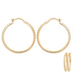 Les trsors de lily [q6631] - croles plaqu or 'clopatra' - 30 mm 2 mm