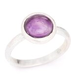 Les trsors de lily [q6757] - bague argent 'meghan' amthyste argent (rhodi) - 10 mm