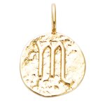 Les trsors de lily [q7583] - pendentif plaqu or 'astrologie' dor antique (scorpion) - 20 mm