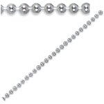 Les trsors de lily [q8203] - chaine cheville argent 'billes' argent - 25 cm 1 mm, billes 1 mm