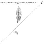 Les trsors de lily [q8440] - chane cheville argent 'navajos' argent (rhodi) - 25 cm 20x6 mm
