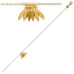 Les trsors de lily [q8466] - chane cheville plaqu or 'navajos' dor - 25 cm 10x10 mm