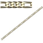 Les trsors de lily [q8887] - chaine plaqu or 'figaro' dor - 60 cm 8 mm
