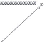 Les trsors de lily [q9112] - chaine argent 'maille gourmette' argent (rhodi) - 50 cm 1. 6 mm