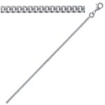 Les trsors de lily [q9113] - chaine argent 'maille gourmette' argent (rhodi) - 40 cm 1. 7 mm