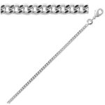 Les trsors de lily [q9118] - chaine argent 'maille gourmette' argent (rhodi) - 55 cm 2. 1 mm