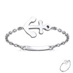 Les trsors de lily [r1130] - bague souple argent 'ancre marine' argent (rhodi) - 10x7 mm