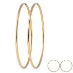Les trsors de lily [r1156] - croles plaqu or 'simplicit' dor - 5 cm 2 mm
