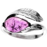 Les tr�sors de lily [r1356] - bague argent 'meghan' am�thyste argent� (rhodi�) - 12 mm