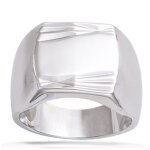 Les trsors de lily [r1566] - chevalire argent 'charles' argent (rhodi) - 13x11 mm