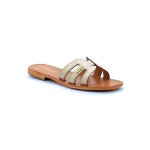 Les tropeziennes - mules pour femme en cuir hadamia - dor - 40