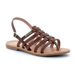 Les tropeziennes - sandales spartiates  entre - doigts pour femme hika - marron - 37