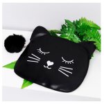 Promotion ! trousse � maquillage 'chats' noir - 21x17 cm