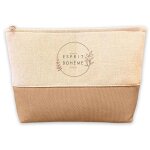 Promotion ! trousse � maquillage 'esprit boh�me' taupe beige - 25x16x6 cm