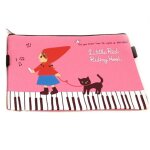 Promotion ! trousse � maquillage 'petit chaperon rouge' rose - 22x15 cm