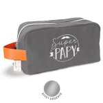 Promotion ! trousse de toilette cr�ateur 'super papy' gris - 22x12x10 cm