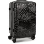 Valise cabine rigide trolley 4 roues - 50 litres - ki0838 - noir
