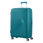 Valise rigide extensible soundbox 4r 77 cm - bleu vert