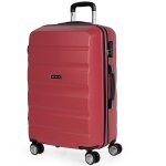 Valise de voyage rigide 4 roues trolley de taille moyenne 61 cm en abs. r�sistante et l�g�re. poign�e ...
