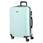 Valise de voyage rigide 4 roues trolley de taille moyenne 65 cm en abs. rsistante et lgre. poigne ...
