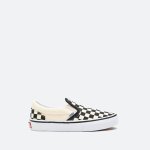 Vans checkerboard classic slip - on vn000zbueo1 - couleur crme / noir - 28