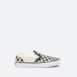 Vans checkerboard classic slip - on vn000zbueo1 - couleur crme / noir - 30
