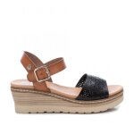 Xti - sandales ? talon - marron et noire - 38