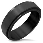 Zense - bague tournante pour homme de couleur noire mate zr0157 Zense - bague tournante pour homme de couleur noire mate zr0157