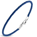 Zense - bracelet homme en cuir fin de couleur bleue zb0243 Zense - bracelet homme en cuir fin de couleur bleue zb0243