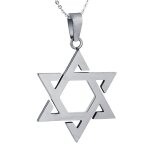 Zense - pendentif homme �toile de david argent� zp0233 - avec cha�ne 51 cm