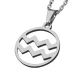 Zense - pendentif zodiaque verseau pour homme zp0244 - avec chaîne 51 cm Zense - pendentif zodiaque verseau pour homme zp0244 - avec chaîne 51 cm