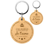 Porte - clés gravé bois je t'aime Porte - clés gravé bois je t'aime
