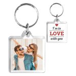 Porte - cl personnalis cristal carre 32 mm