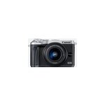 Appareil photo hybride - canon eos m6 + objectif ef - m 15 - 45mm is stm argent