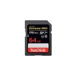 Carte mmoire sandisk extreme pro sdxc uhs - i c10, 64 go