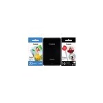 Imprimante photo couleur portable canon zoemini, noir + papier photo 5 x 7, 6 cm (20 feuilles) + autocollant ... Imprimante photo couleur portable canon zoemini, noir + papier photo 5 x 7, 6 cm (20 feuilles) + autocollant ...