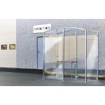 Abri fumeur avec banc