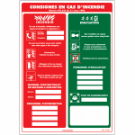 Affichage obligatoire  complter - consignes de scurit en cas d'incendie