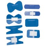 Assortiment de pansements bleus dtectables