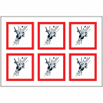 Autocollants clp haute rsistance en planche - ghs01