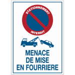 Autocollants dissuasifs en carnet  stationnement interdit - mise en fourrire