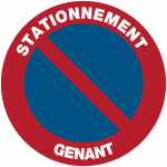 Autocollants dissuasifs  stationnement g�nant