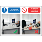 Autocollants et panneaux bonnes pratiques - rangez votre espace de travail - ne cr�ez pas de situations ...