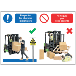 Autocollants et panneaux bonnes pratiques - respectez les chemins pi�tonniers - ne risquez pas votre ...