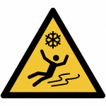 Autocollants et panneaux danger  verglas - risque de chute