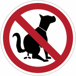 Autocollants et panneaux d'interdiction  d�jections canines interdites