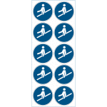 Autocollants en planche iso 7010  tenez la rampe  - m012