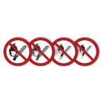 Autocollant rigide anim� seton motion�  flammes nues, fum�es et feux interdits