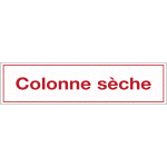 Autocollant de s�curit� incendie - colonne s�che